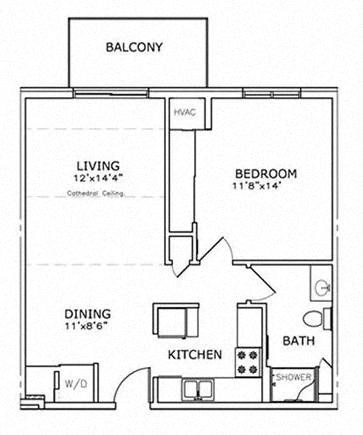 a floor plan of a small house with bedrooms and a bathroom